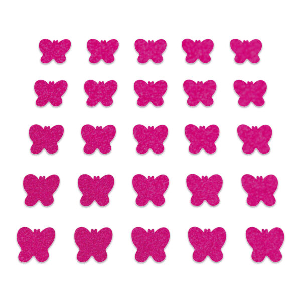 Butterfly - Neon Pink Glitter