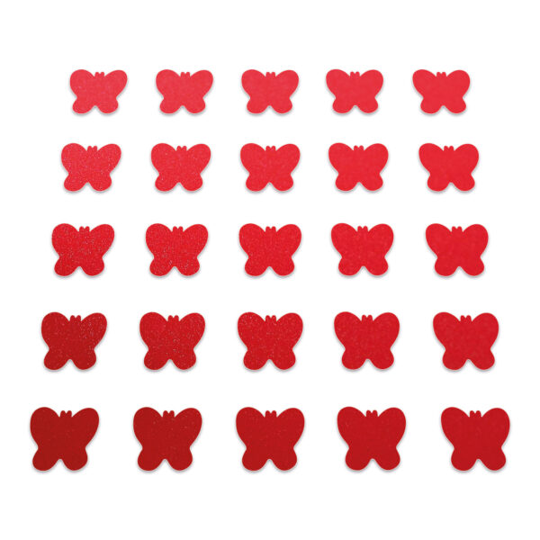 Butterfly - Red Glitter