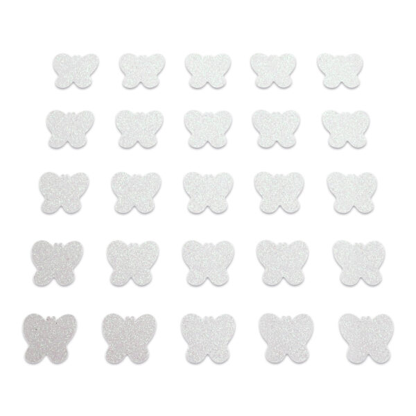 Butterfly - White Glitter