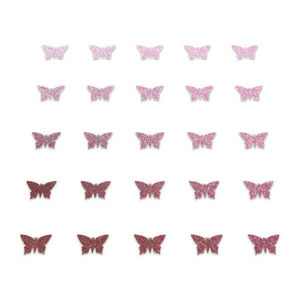 Butterfly - Baby Pink Glitter