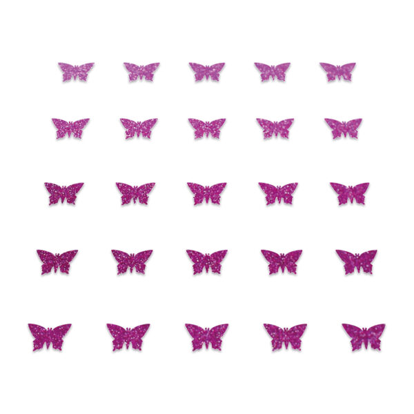 Butterfly - Bright Pink Glitter