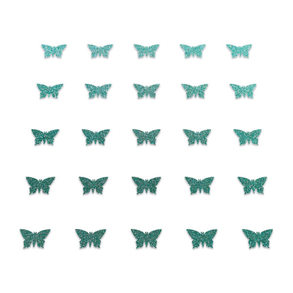 Butterfly - Dark Duck Egg Glitter