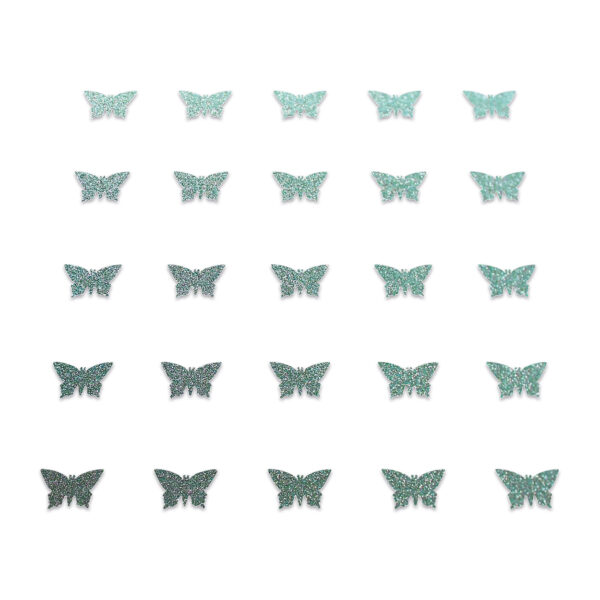 Butterfly - Duck Egg Glitter