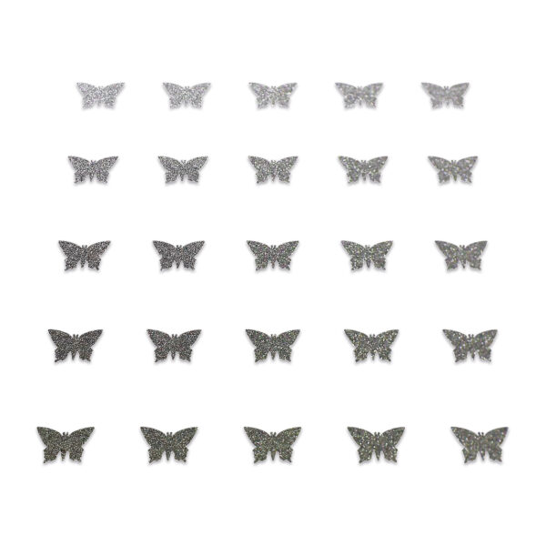 Butterfly - Grey Glitter