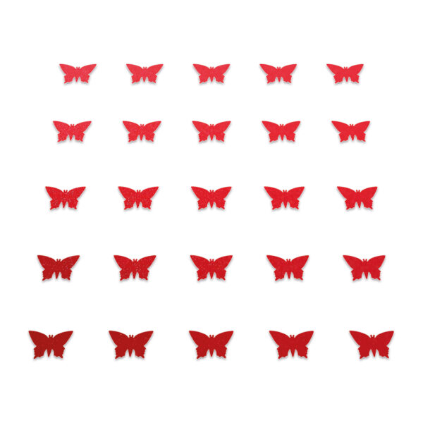 Butterfly - Red Glitter