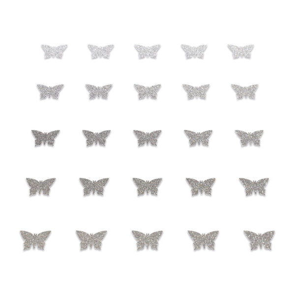 Butterfly - Silver Glitter