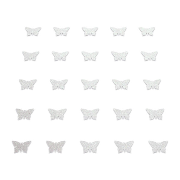 Butterfly - White Glitter