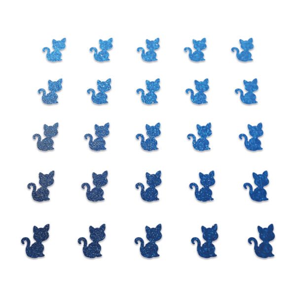 Cat - Blue Glitter