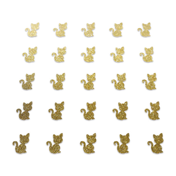 Cat - Gold Glitter