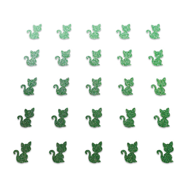Cat - Green Glitter