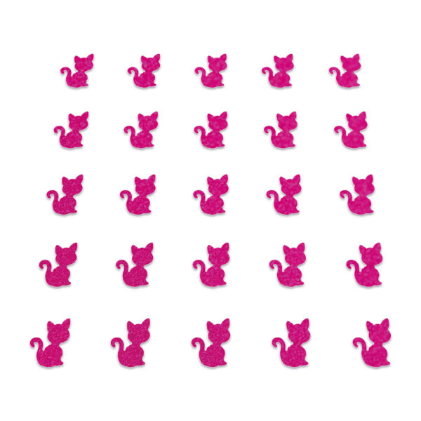 Cat - Neon Pink Glitter