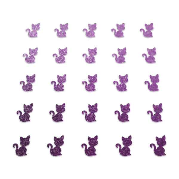 Cat - Purple Glitter