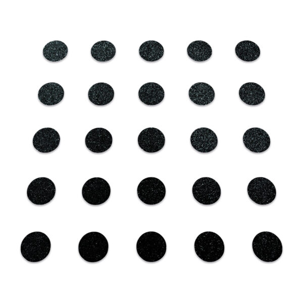 Circle - Black Glitter