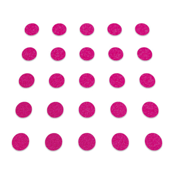 Circle - Neon Pink Glitter