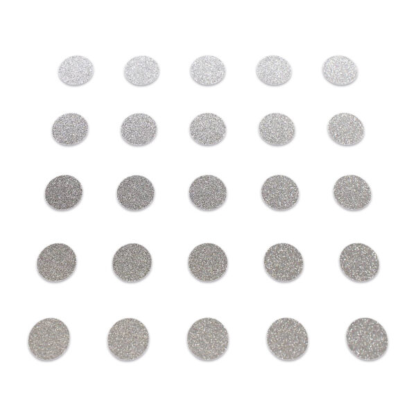 Circle - Silver Glitter