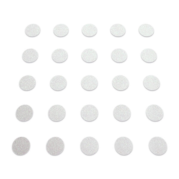 Circle - White Glitter