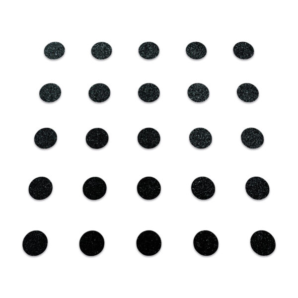 Circle - Black Glitter