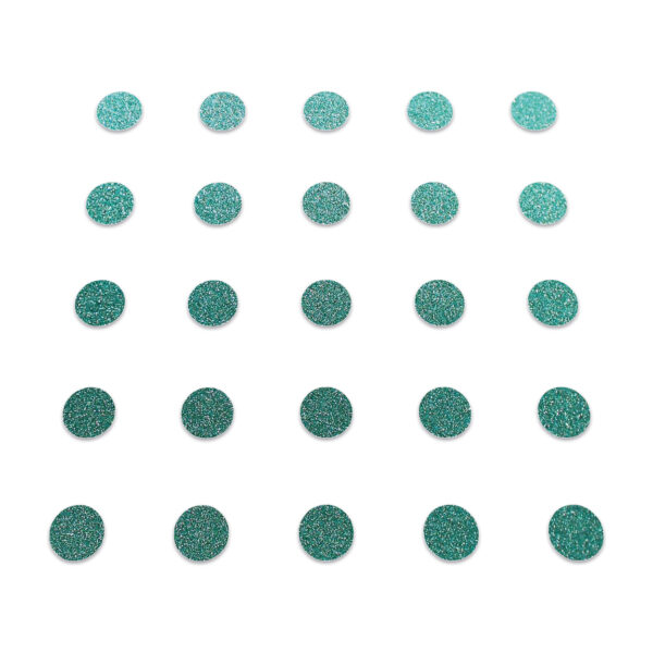 Circle - Dark Duck Egg Glitter