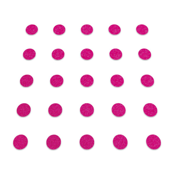 Circle - Neon Pink Glitter
