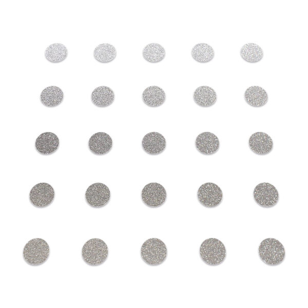 Circle - Silver Glitter
