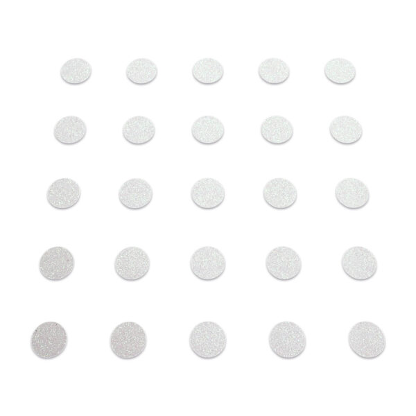 Circle - White Glitter