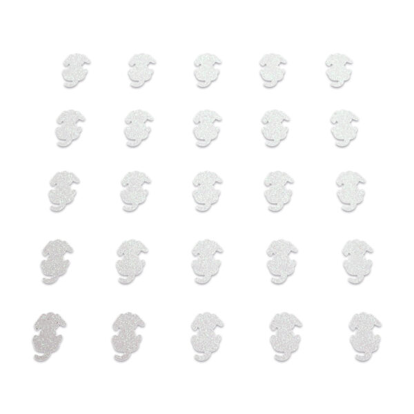 Dog - White Glitter