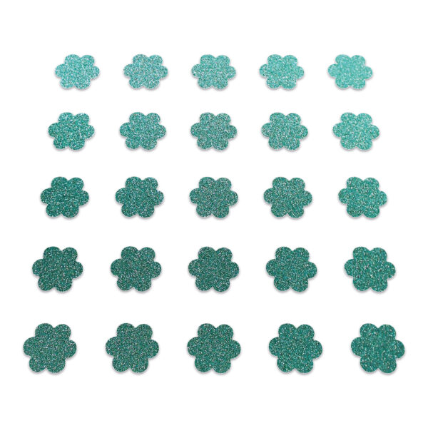 Flower - Dark Duck Egg Glitter