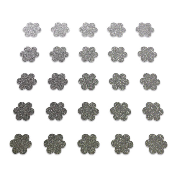 Flower - Grey Glitter
