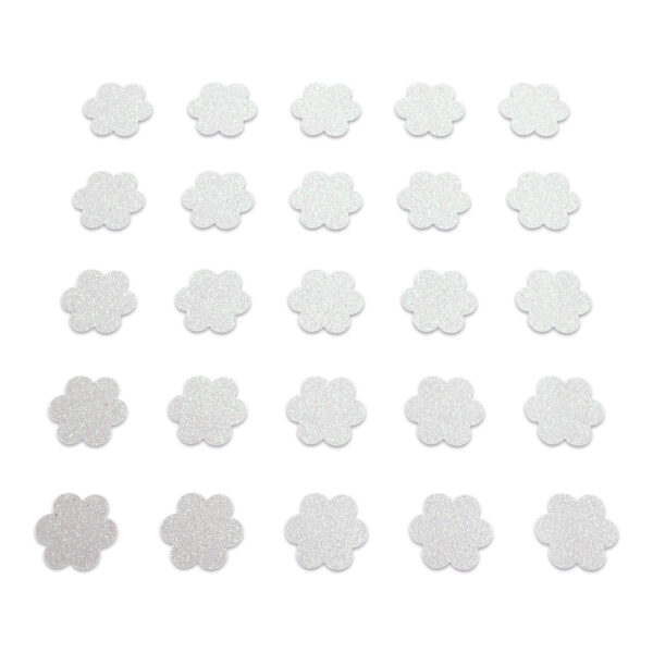 Flower - White Glitter