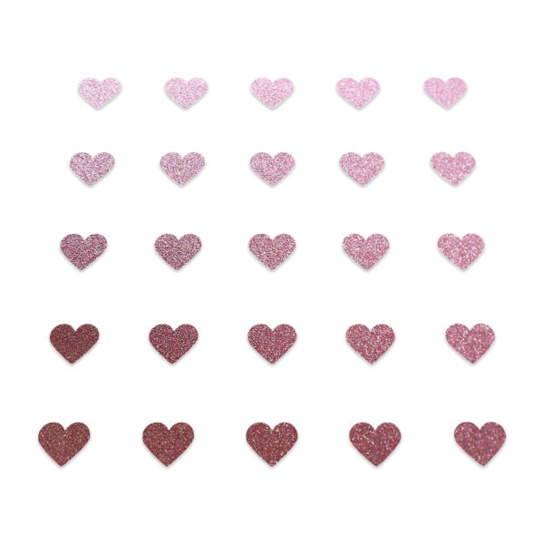 Heart - Baby Pink Glitter