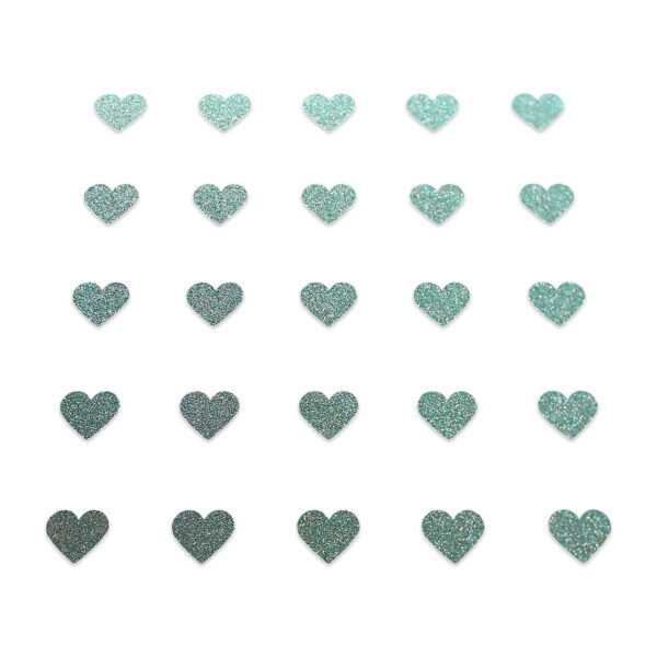Heart - Duck Egg Glitter