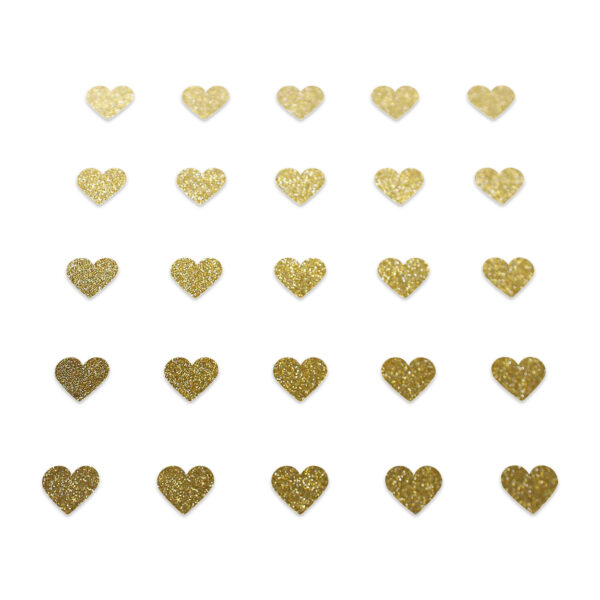 Heart - Gold Glitter