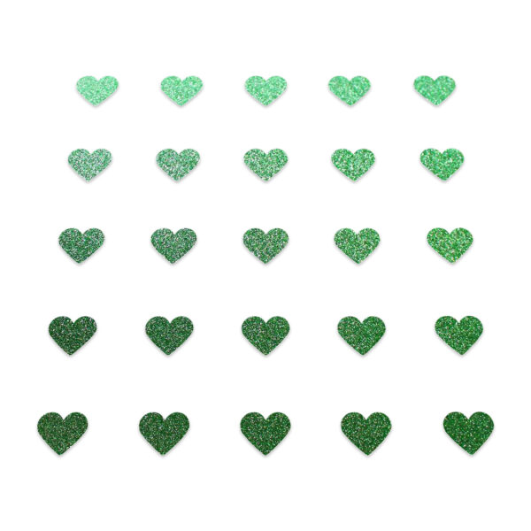 Heart - Green Glitter