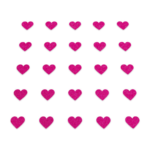 Heart - Neon Pink Glitter