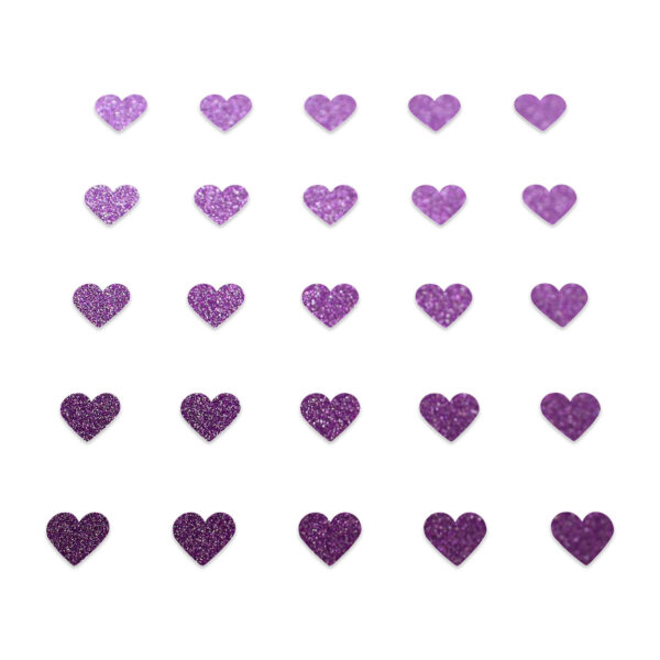 Heart - Purple Glitter