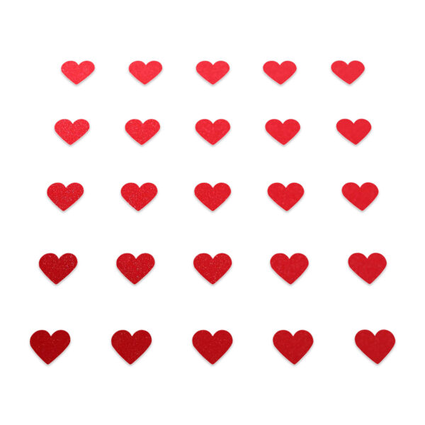 Heart - Red Glitter
