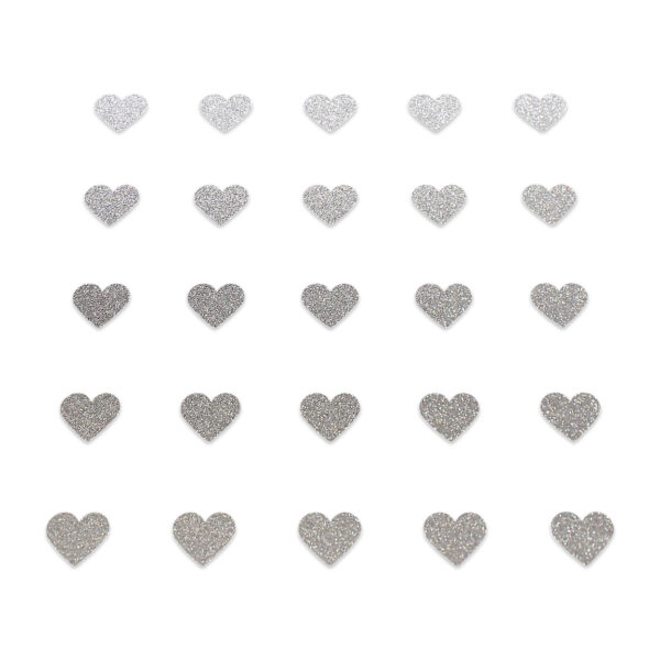 Heart - Silver Glitter