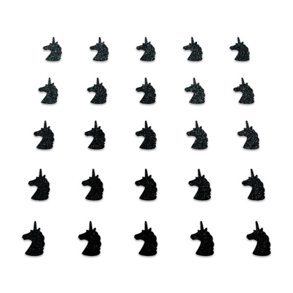 Unicorn - Black Glitter