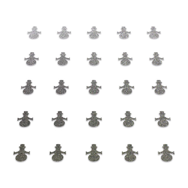 Snowman - Grey Glitter