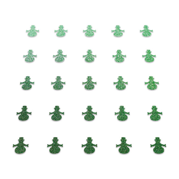 Snowman - Green Glitter