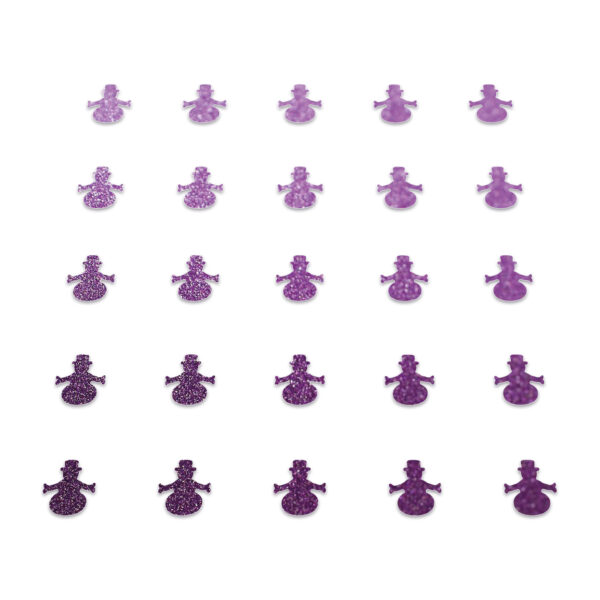 Snowman - Purple Glitter