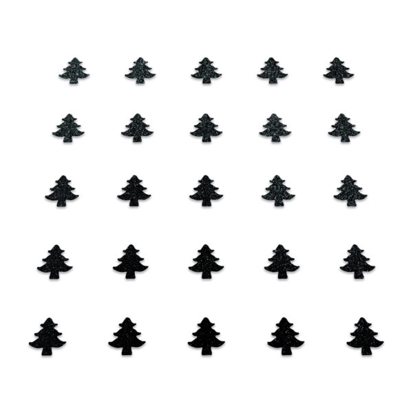 Christmas Tree - Black Glitter