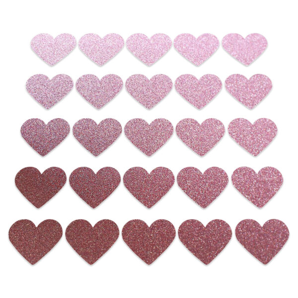 Heart - Baby Pink Glitter