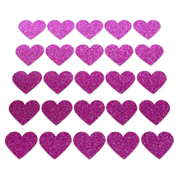 Heart - Bright Pink Glitter