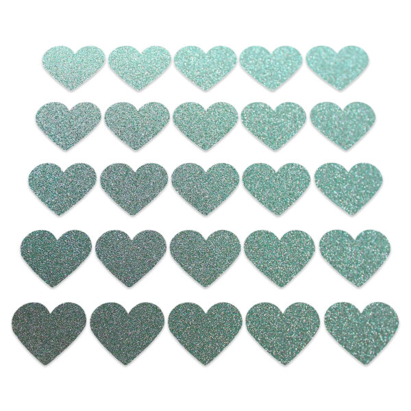 Heart - Duck Egg Glitter