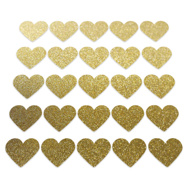 Heart - Gold Glitter