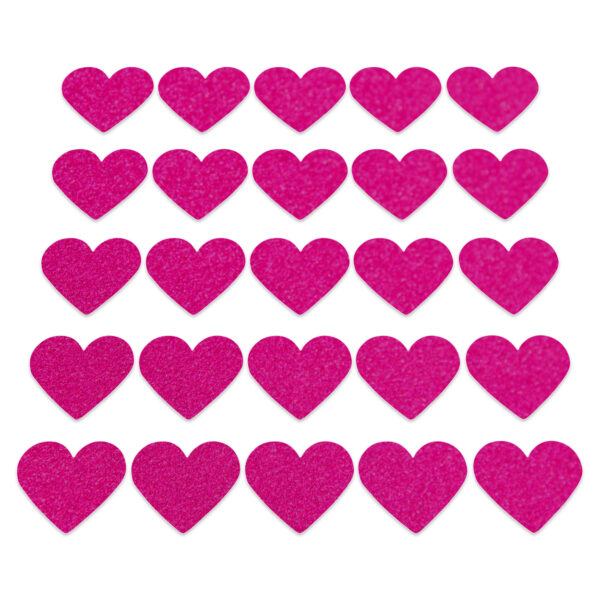 Heart - Neon Pink Glitter
