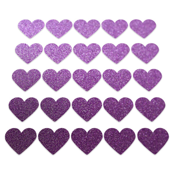 Heart - Purple Glitter