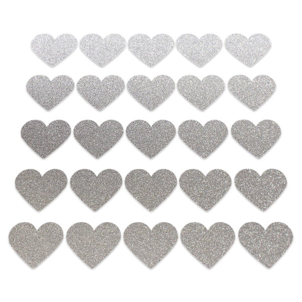 Heart - Silver Glitter