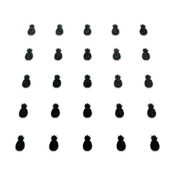 Pineapple - Black Glitter